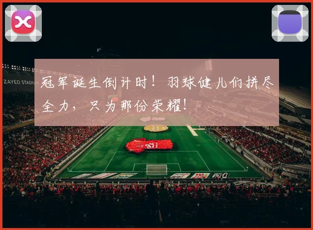 冠军诞生倒计时！羽球健儿们拼尽全力，只为那份荣耀！